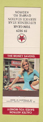Matchbook Cover - Caltex oil gas Kitchener ON girlie