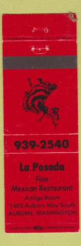 Matchbook Cover - La Posada Mexican Food Auburn WA girlie