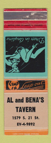 Matchbook Cover - Al and Bena's Tavern girlie WEAR