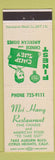 Matchbook Cover - Mei Hang Chinese Restaurant Citrus Heights CA