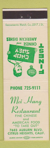 Matchbook Cover - Mei Hang Chinese Restaurant Citrus Heights CA