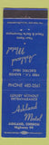 Matchbook Cover - Ashland Motel OR