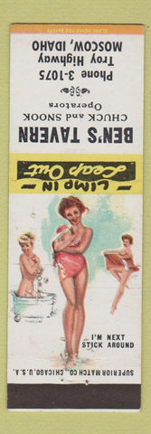 Matchbook Cover - Ben's Tavern Moscow ID pinup