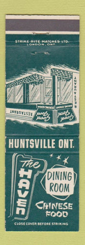 Matchbook Cover - The Haven Chinese Food Huntsville ON
