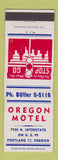 Matchbook Cover - Oregon Motel Portland OR