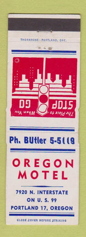 Matchbook Cover - Oregon Motel Portland OR