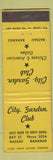 Matchbook Cover - City Garden Club Nassau Bahamas WEAR