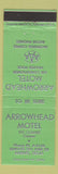 Matchbook Cover - Arrowhead Motel Burnet TX GREEN