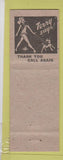 Matchbook Cover - Johnnie's Cafe Chester PA pinup Terry Says girlie