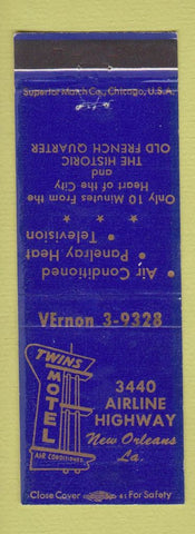 Matchbook Cover - Twins Motel New Orleans LA