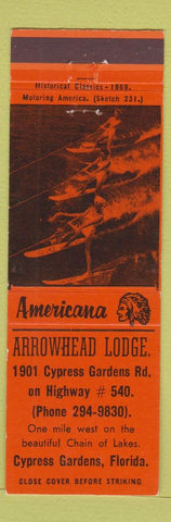 Matchbook Cover - Arrowhead Lodge Cypress Gardens FL Perkins Americana girlie