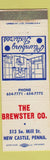 Matchbook Cover - Brewster Company Plumbing Fixtures New Catle PA WEAR