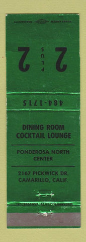 Matchbook Cover - 2 Plus 2 Restaurant Camarillo CA