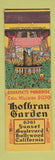 Matchbook Cover - Hofbrau Garden Hollywood CA CROWN