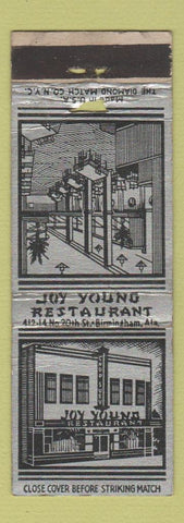 Matchbook Cover - Joy Young Chinese Restuarant Birmingham AL WORN
