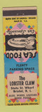 Matchbook Cover - The Lobster Claw Bristol RI