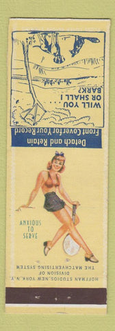 Matchbook Cover - Hoffman Studios Dog Cartoon pinup