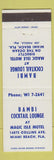 Matchbook Cover - Bambi Cocktail Lounge Miami Beach FL