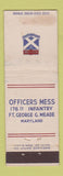 Matchbook Cover - Officers Mess 176th Infantry Fort George Meade MD WORN