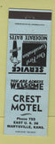 Matchbook Cover - Crest Motel Marysville KS