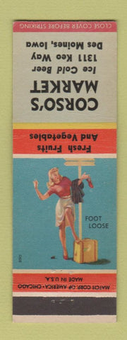 Matchbook Cover - Corso's Market Des Moines IA pinup
