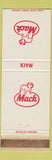Matchbook Cover - Mack Trucks Semis Oklahoma City OK POOR STRIKER