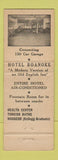 Matchbook Cover - Hotel Roanoke VA WEAR Full Length
