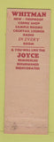 Matchbook Cover - Hotel Whitman Joyce Colorado Springs Pueblo Full Length