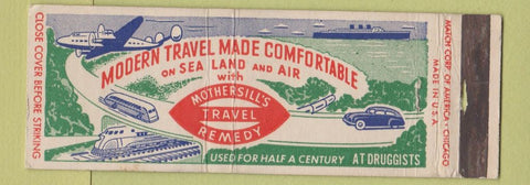 Matchbook Cover - Mothersill's Travel Remedy Drug WEAR Full Length