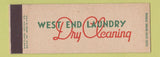 Matchbook Cover - West End Laundry Dry Cleaning Washington DC SAMPLE