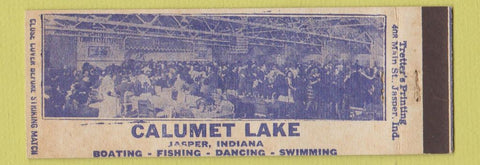 Matchbook Cover - Calumet Lake Jasper IN WEAR Full Length