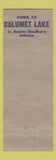 Matchbook Cover - Calumet Lake Jasper IN WEAR Full Length