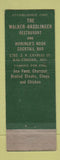 Matchbook Cover - Walker Hasslinger Restaurant Baltimore MD Full Length