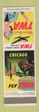 Matchbook Cover - TWA Airlines Chicago IL girlie
