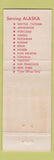 Matchbook Cover - Pacific Northern Airlines WEAR
