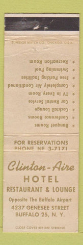Matchbook Cover - Clinton Aire Hotel Buffalo NY WEAR