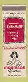 Matchbook Cover - Morrison Cafeterias CHAIN Girlie