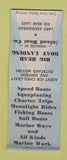 Matchbook Cover - Boat Landing Big Bear Lake CA Chris Craft CROWN BOBTAIL