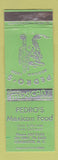 Matchbook Cover - Pedro's Mexican Food Fayetteville NC WEAR GREEN