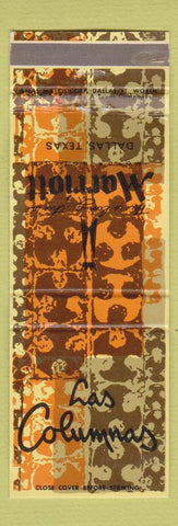 Matchbook Cover - Las Columnas Marriott Dallas TX