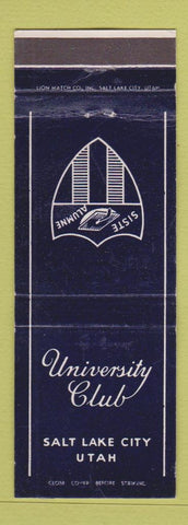 Matchbook Cover - University Club Salt Lake City UT WEAR