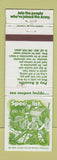 Matchbook Cover - US Army Recruiting Specialist WEAR