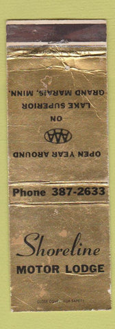 Matchbook Cover - Shoreline Motor Lodge Grand Marais MN WORN