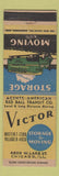 Matchbook Cover - Victor Storage Moving Chicago IL