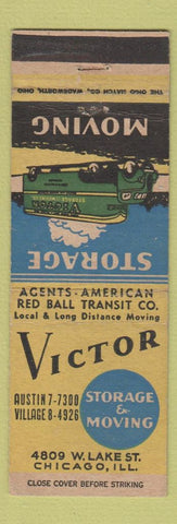 Matchbook Cover - Victor Storage Moving Chicago IL