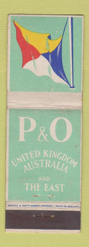 Matchbook Cover - P&O Shipping UK Australia Bryant and May WEAR