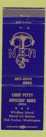 Matchbook Cover - CPO Mess Navy Whidbey Island Oak Harbor WA WEAR