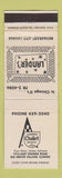 Matchbook Cover - Landers Chalet Restaurant Elk Grove Village IL