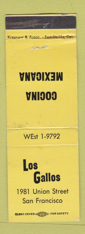 Matchbook Cover - Los Gallos Mexican Restaurant San Francisco CA WORN