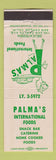 Matchbook Cover - Palma's Restaurant San Carlos CA girlie WEAR